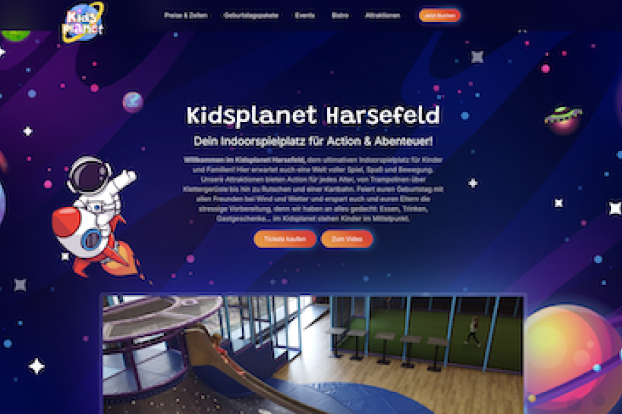 Screenshot von Website